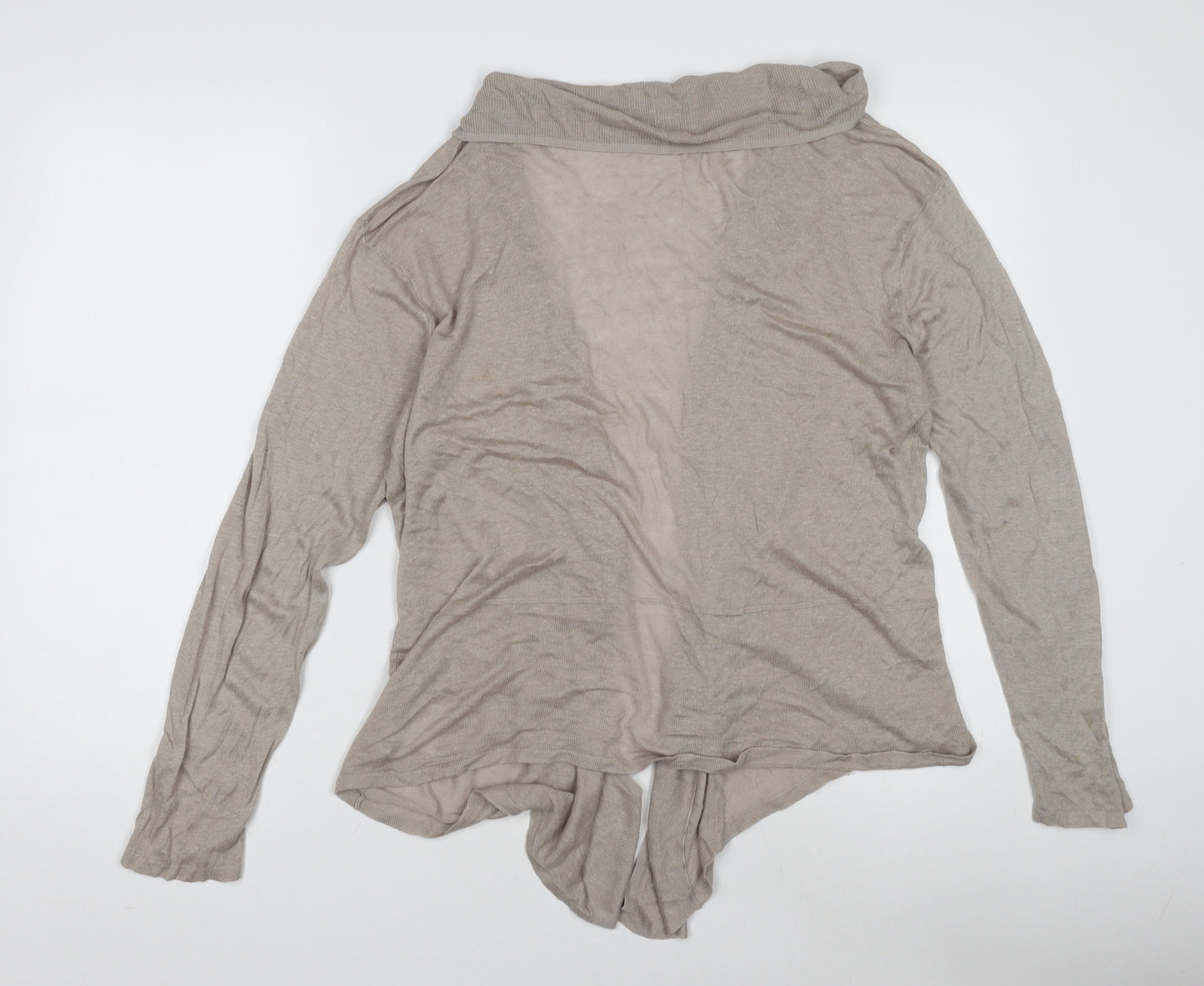 Emreco Women's Beige Open Front Cardigan Size 16