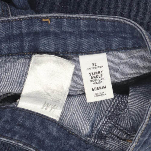 H&M Men's Blue Skinny Ankle Jeans Size 32