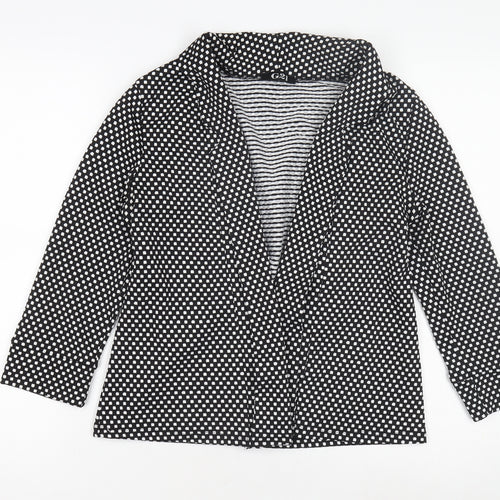 George Women's Black Polka Dot Jacket Size 10