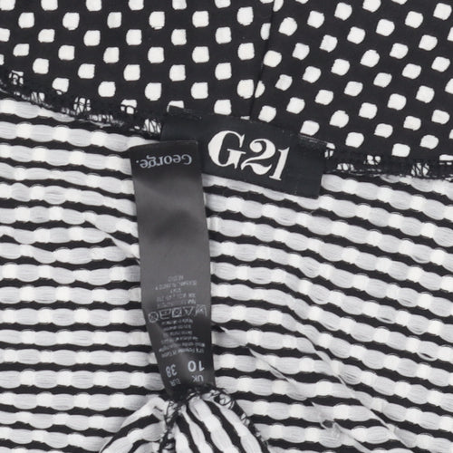 George Women's Black Polka Dot Jacket Size 10