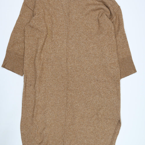 ASOS DESIGN Women's L Brown Knit High Neck Dress