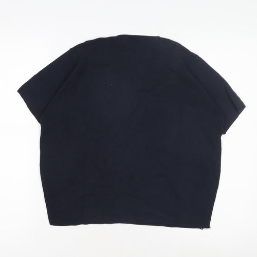 Jonelle Women's Blue V-Neck Wool Jumper - Size 14