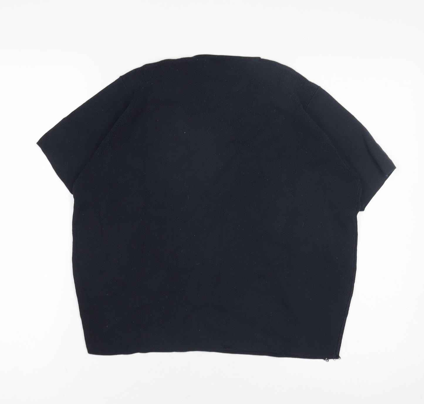 Jonelle Women's Blue V-Neck Wool Jumper - Size 14