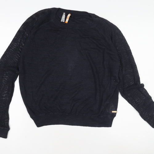 Hugo Boss Women's Black Pullover Jumper, L, Crew Neck