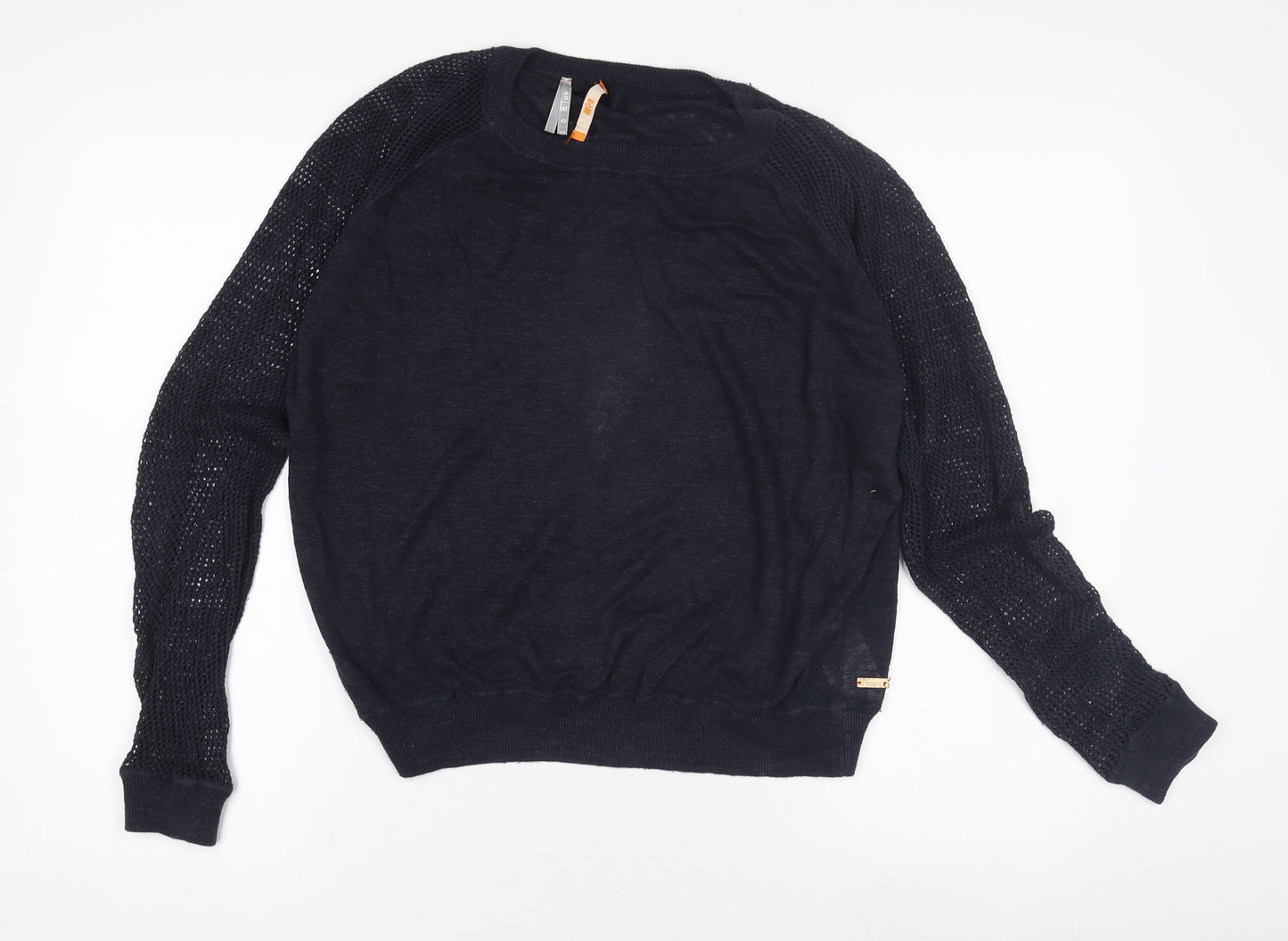 Hugo Boss Women's Black Pullover Jumper, L, Crew Neck