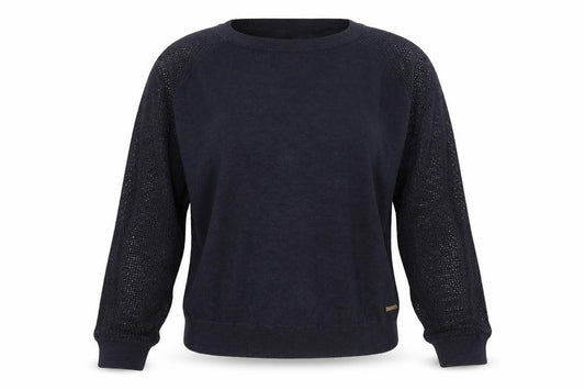Front view of Hugo Boss Women's Black jumper, L, Crew Neck