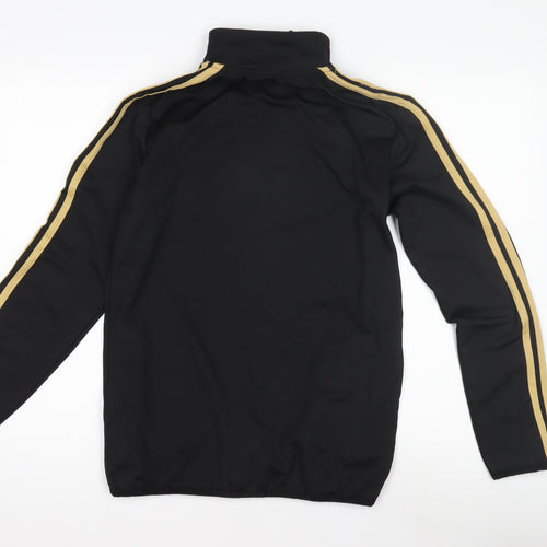 adidas Boys Black Track Jacket, S, Lightweight Sportswear