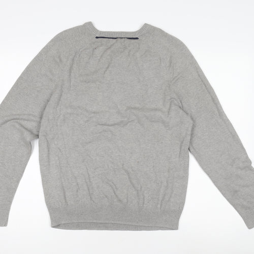 Original Penguin Men's Grey Wool Pullover Jumper