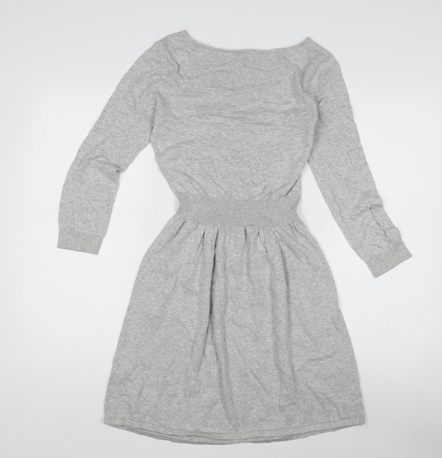 ASOS Women’s Grey Knit Dress Boat Neck Size 10