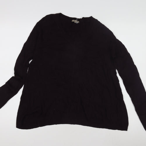 Jigsaw Women's Black V-Neck Pullover Jumper - Small