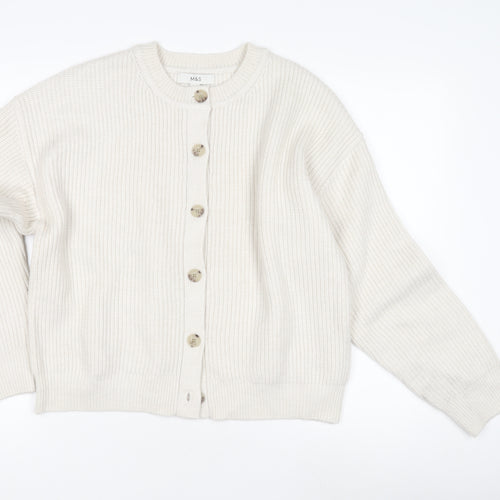 Marks and Spencer Women's Ivory Cardigan - Size S
