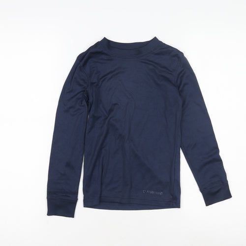 Campri Boys Long Sleeve Blue Sports T-Shirt, 7-8 Years