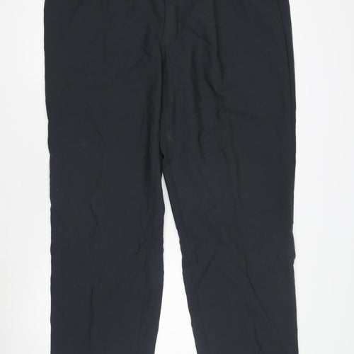 Balmain Men's Black Straight Suit Trousers 40W/32L