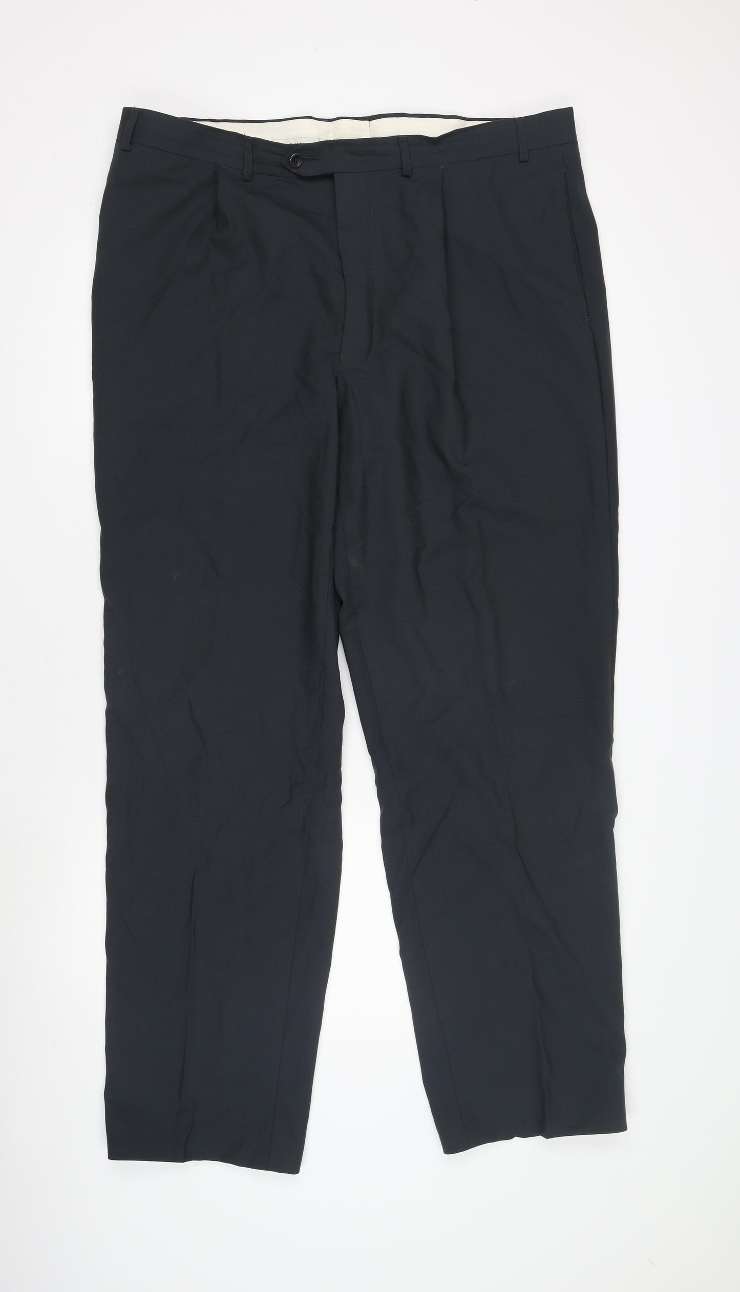 Balmain Men's Black Straight Suit Trousers 40W/32L
