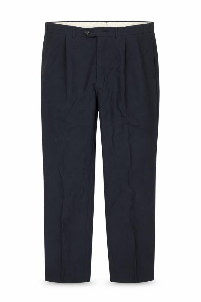 Front view of Balmain Men's Black Straight Suit Trousers 40W/32L