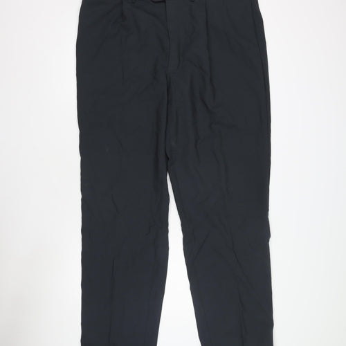 Balmain Men's Black Straight Suit Trousers 40W/32L