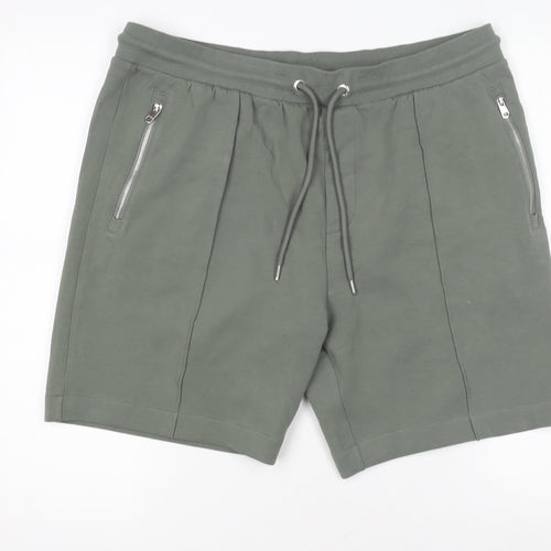 Marks and Spencer Green Sweat Shorts L Unisex Casual