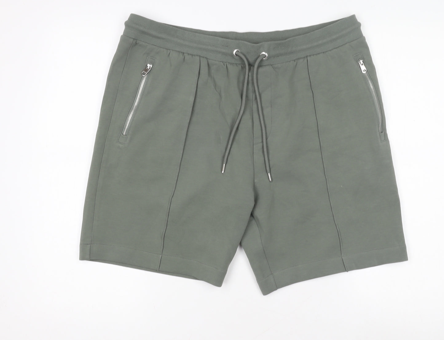 Marks and Spencer Green Sweat Shorts L Unisex Casual