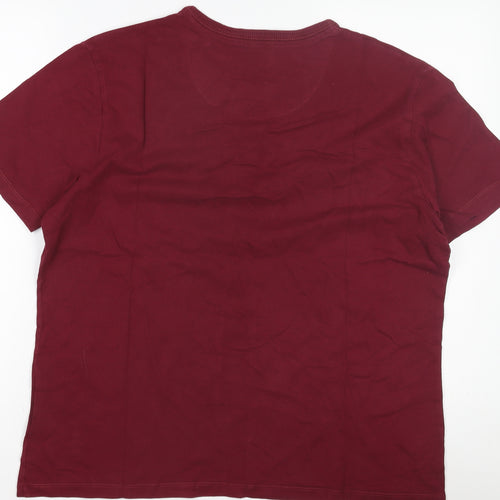 St George by Duffer Red Henley T-Shirt, Men's L