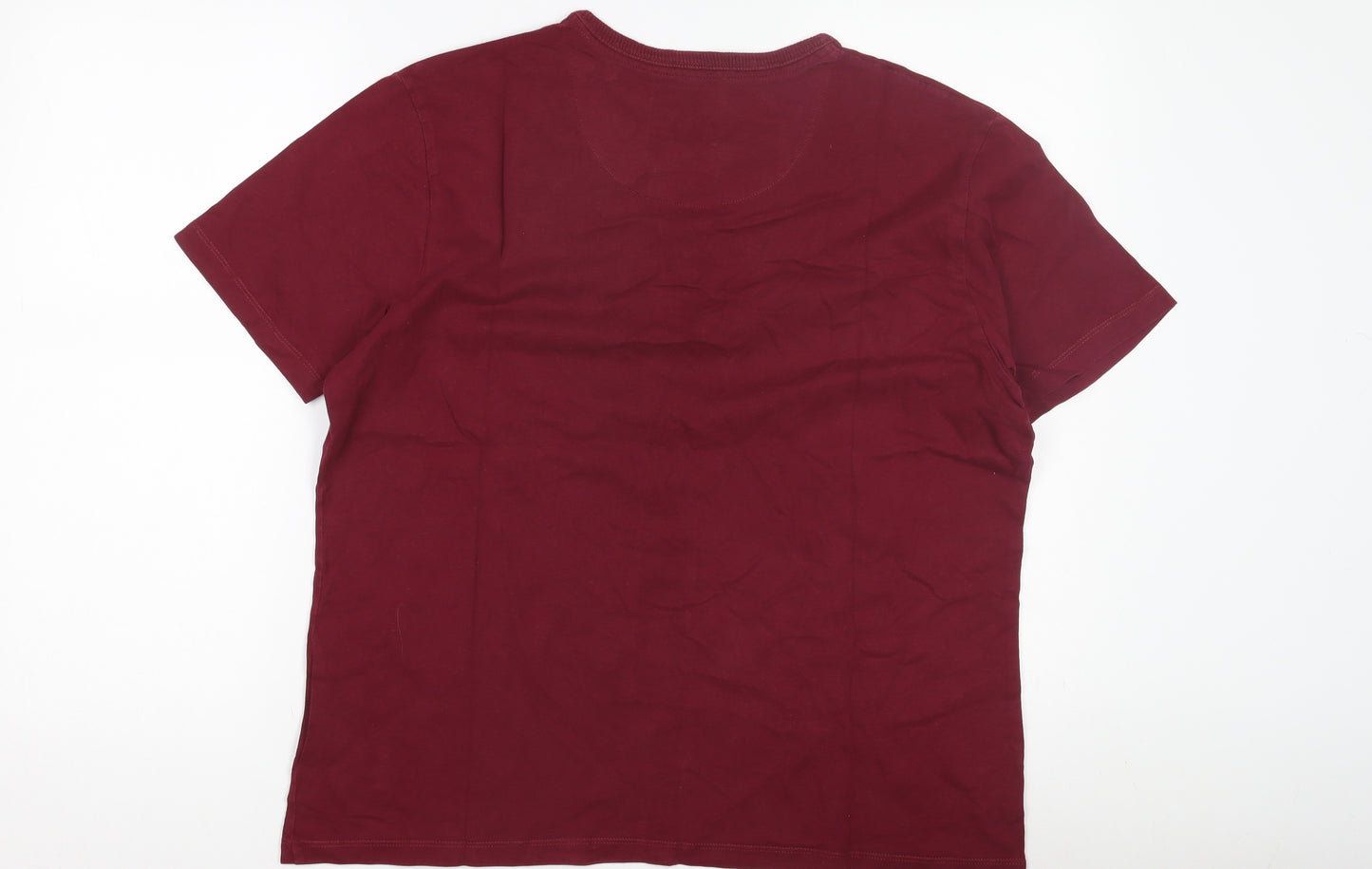 St George by Duffer Red Henley T-Shirt, Men's L