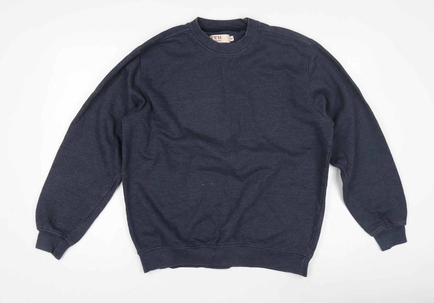 EWM Men's Blue Crew Neck Pullover Sweatshirt M