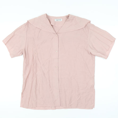 Coppernob Women's Pink Basic Shirt, Size 12, Casual Wear