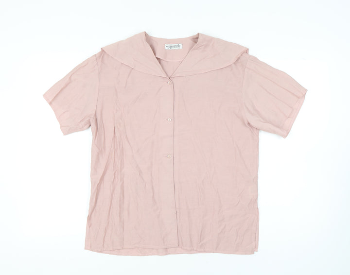 Coppernob Women's Pink Basic Shirt, Size 12, Casual Wear
