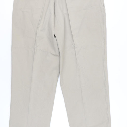 Farah Men's Beige L Pleated Trousers