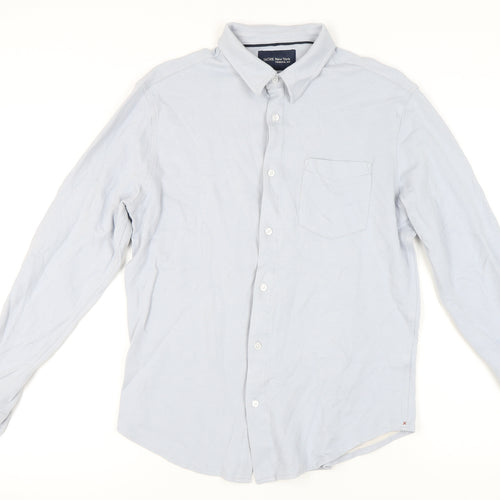 JACHS New York Men's Blue Button-Up Shirt, Size M