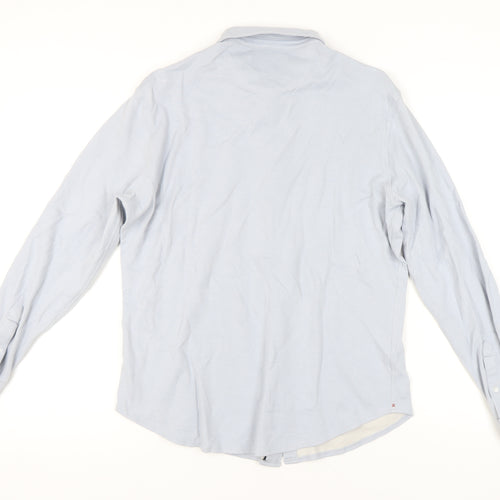 JACHS New York Men's Blue Button-Up Shirt, Size M