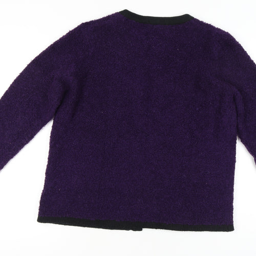 Isle Women’s Purple Cardigan Size L Knit Chunky