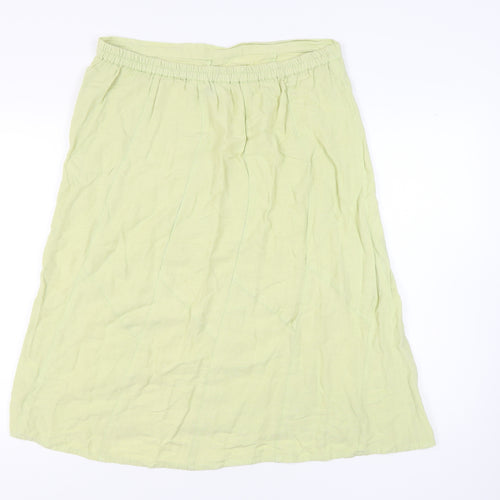 Damart Women's Green Elastic Waist Skirt Size 18