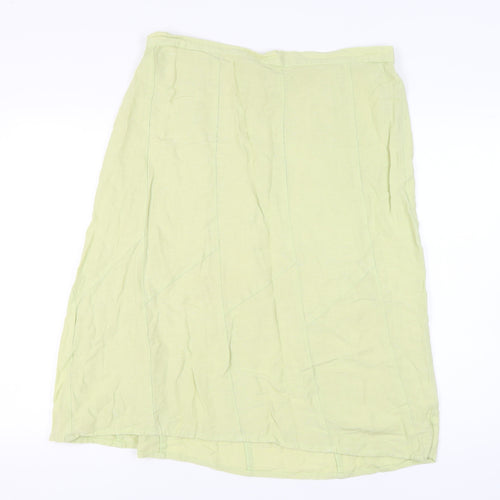 Damart Women's Green Elastic Waist Skirt Size 18
