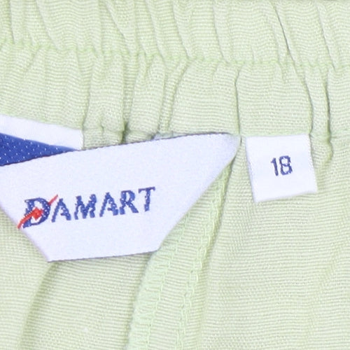 Damart Women's Green Elastic Waist Skirt Size 18