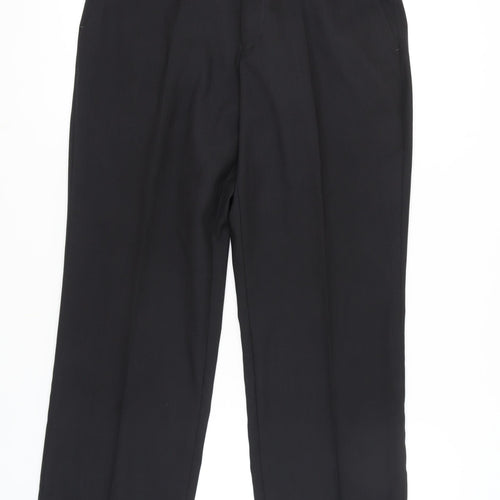 Milan Collection Men's Black Dress Trousers, Size 34