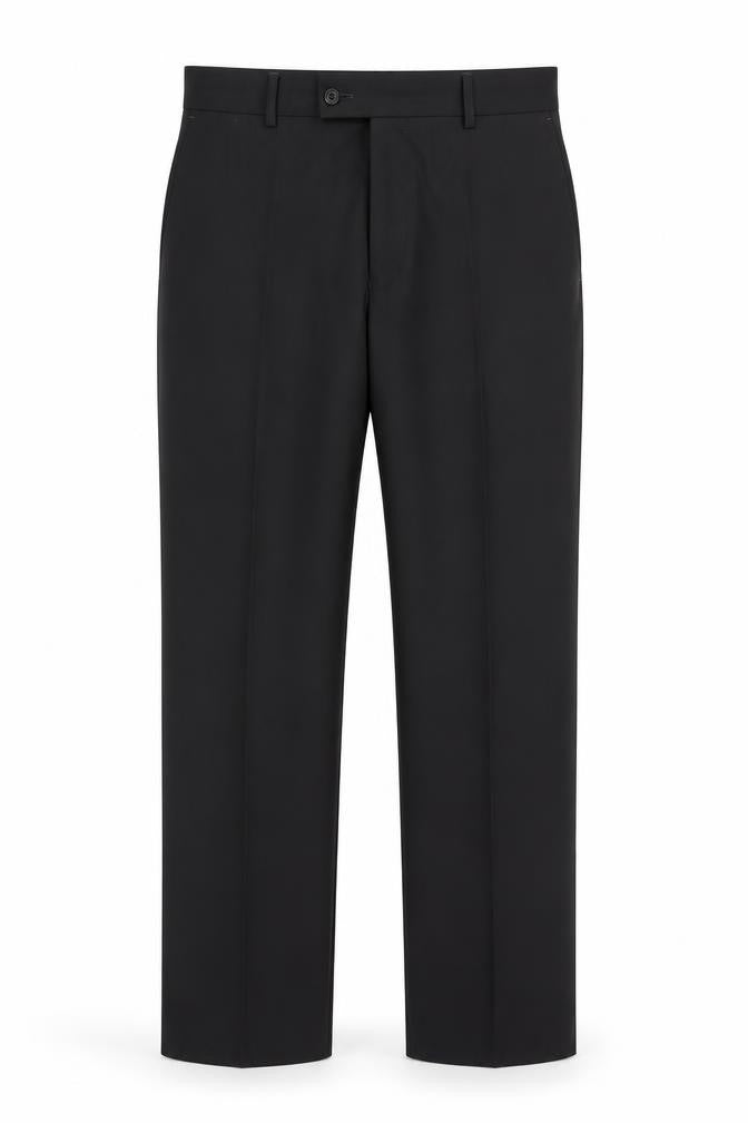 Milan Collection Men's Black Dress Trousers, Size 34