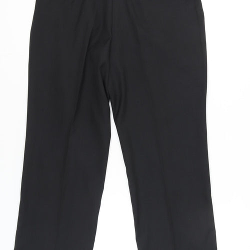 Milan Collection Men's Black Dress Trousers, Size 34