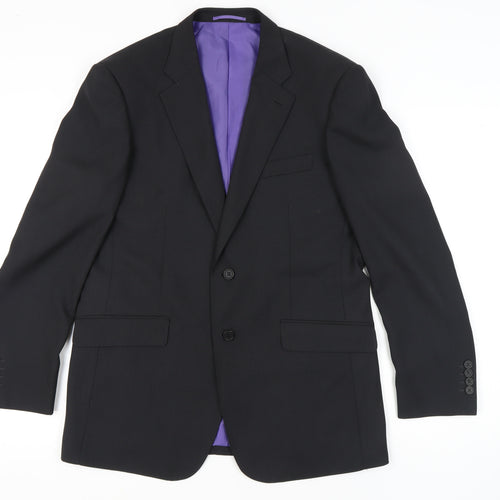 Milan Collection Men's Black Blazer 40R Business Jacket