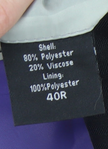 Milan Collection Men's Black Blazer 40R Business Jacket