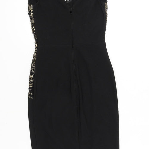 Lipsy Women's Black Sheath Dress UK 4 Party Wear
