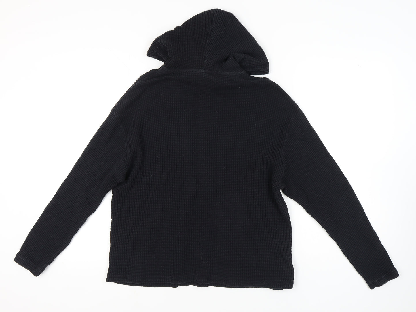 ASOS DESIGN Men's Black Knit Hoodie, S, with Logo