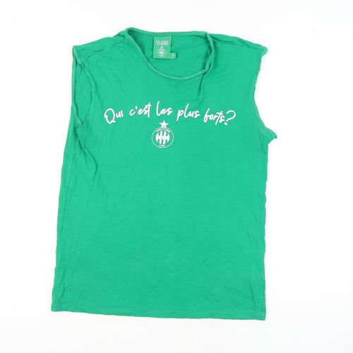 AS Saint-Étienne Women's Green Sleeveless Tank Top Size S