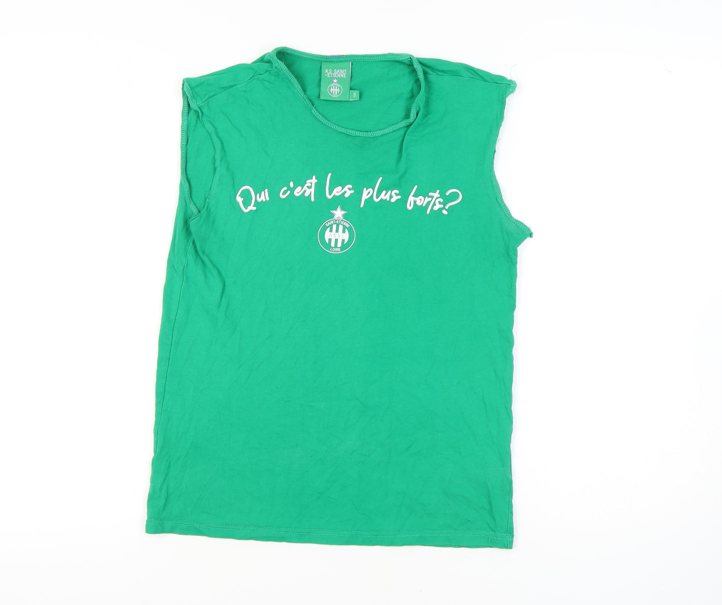 AS Saint-Étienne Women's Green Sleeveless Tank Top Size S