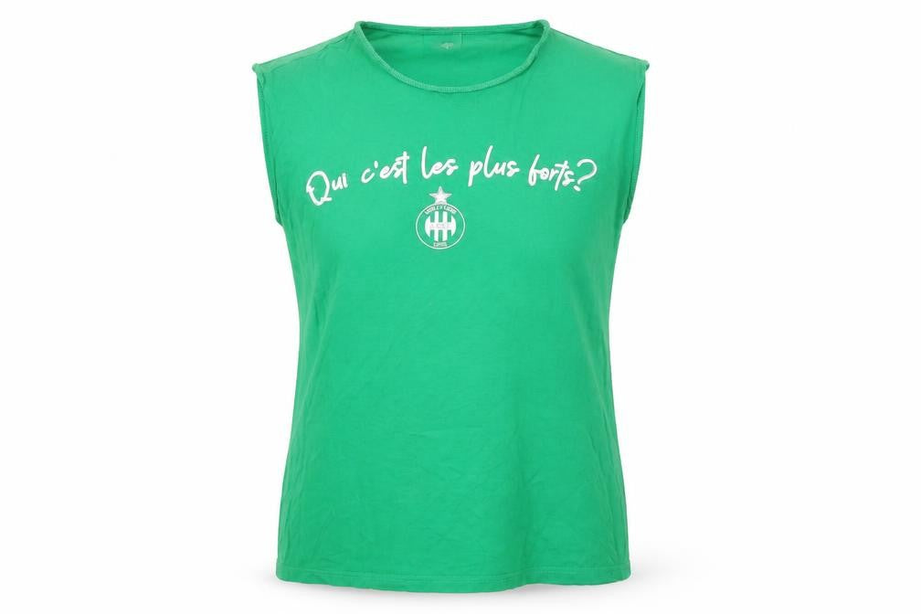 AS Saint-Étienne Women's Green Sleeveless Tank Top Size S
