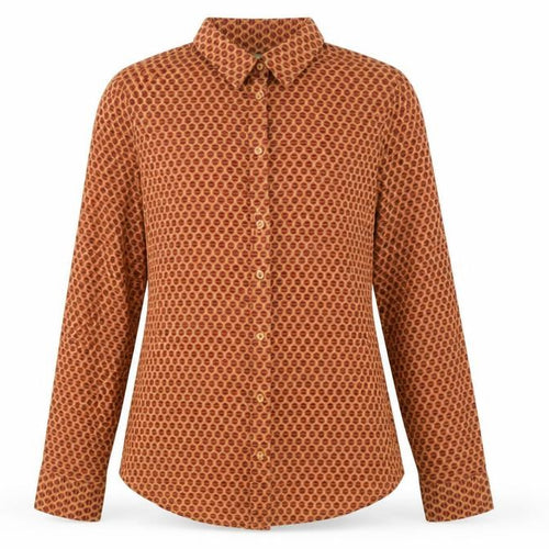 United Colors of Benetton Women's Brown Geometric Shirt Size 12