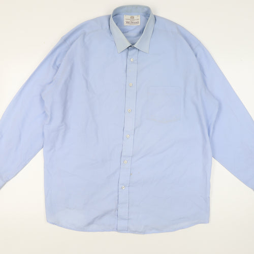 Van Heusen Men's Blue Long Sleeve Shirt, Size 18