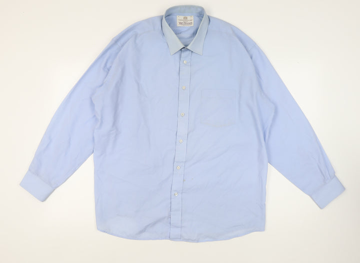 Van Heusen Men's Blue Long Sleeve Shirt, Size 18