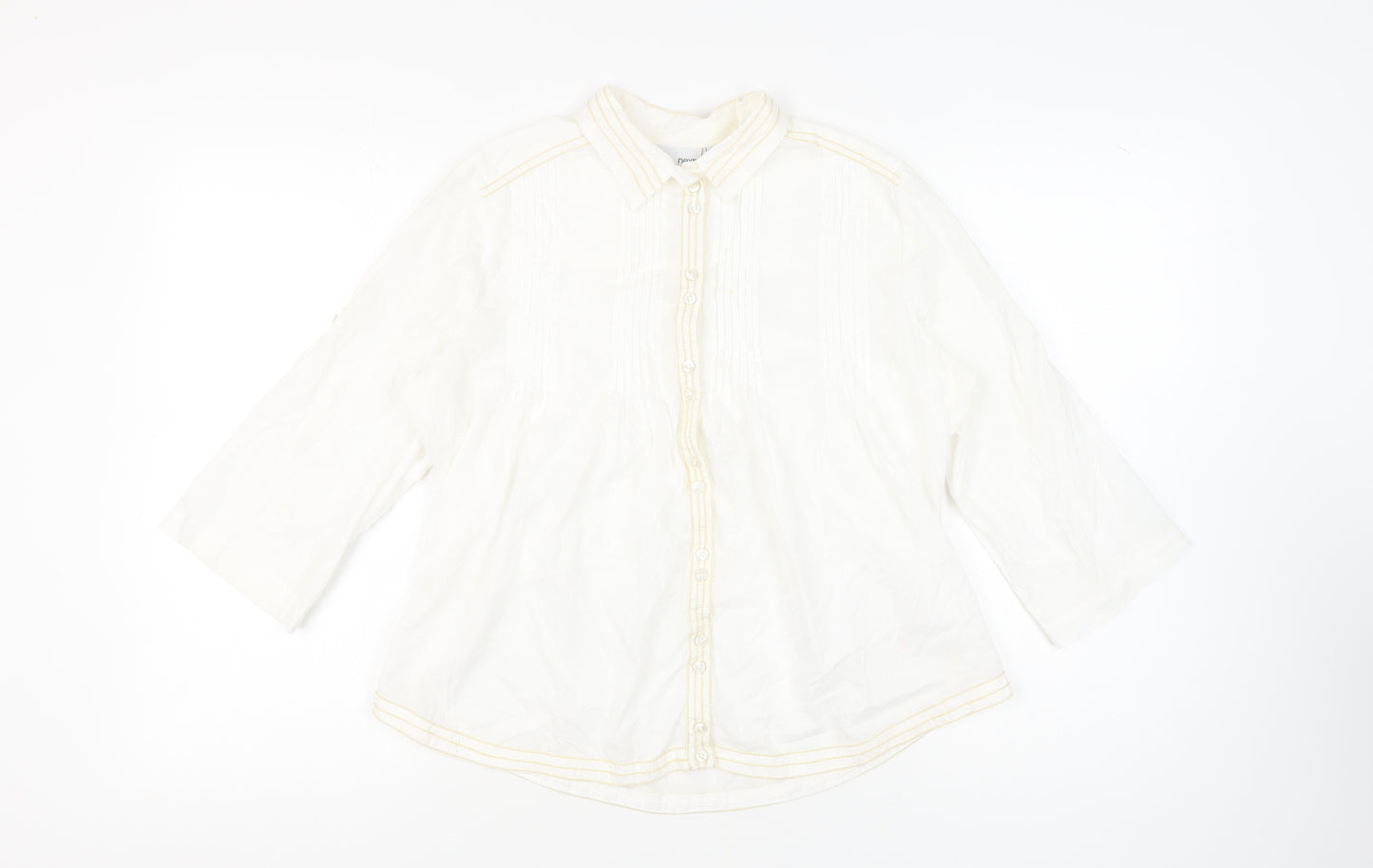 Next Women's White Button-Up Shirt Size 14