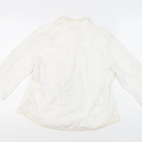 Next Women's White Button-Up Shirt Size 14
