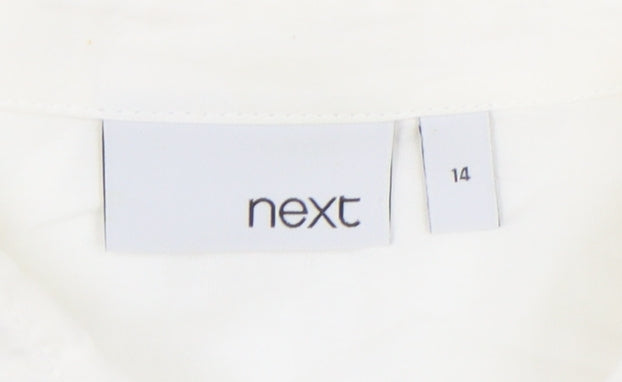 Next Women's White Button-Up Shirt Size 14